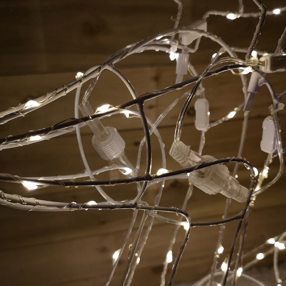 image 1 of 1.14m Outdoor Light Up Reindeer Christmas Decoration with Twinkling Warm White LEDs