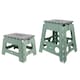 image 1 of JVL Small & Large Folding Step Stool Set – Multi-Purpose, Kitchen & Bathroom – Green