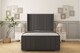 image 1 of Sloomy Hargrave Graphite Dumfries Bed Frame With Mattress With 50"  Upholstered Wingback Headboard 3' Single