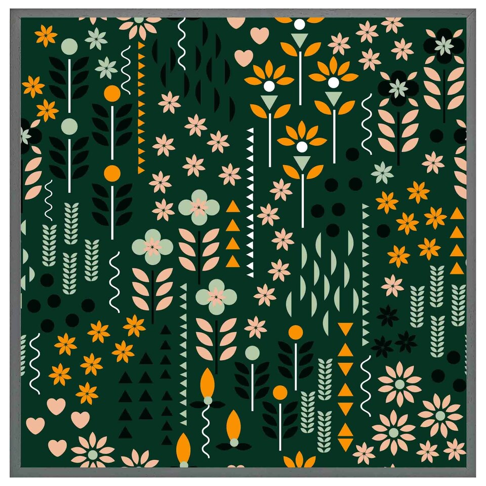 image 1 of Selection of flowers print (Picutre Frame) White | M