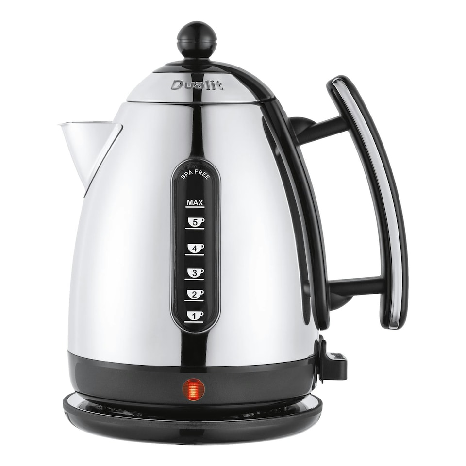 image 1 of Dualit 4 Slice Toaster & 1.5 Litre Kettle High Gloss LITE Breakfast Set, Black