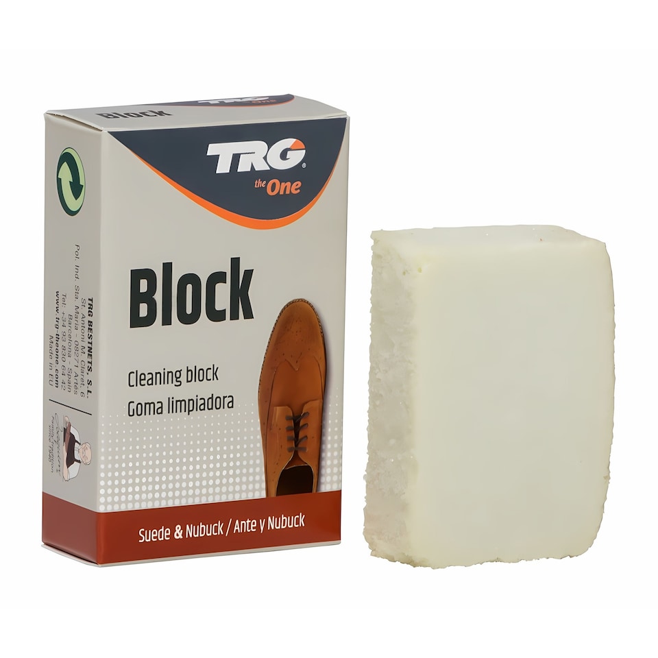 image 1 of TRG Suede Cleaning Block - Effortless Stain Removal & Nap Restorer | Cream