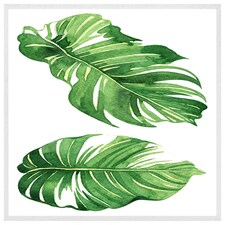 Twin botanical leaves (Picture Frame) White | XL