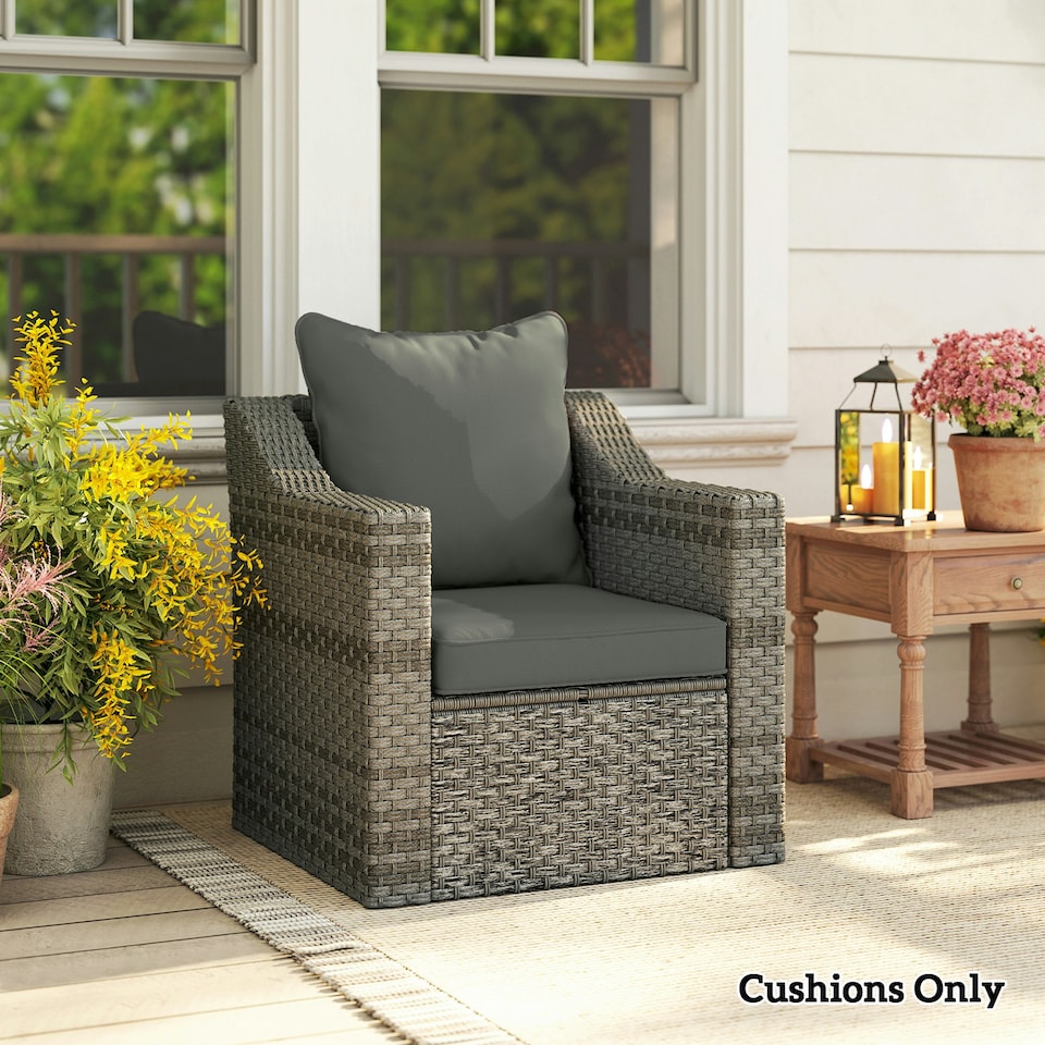 image 1 of Outsunny Garden Chair Cushion with Seat & Back Pad, CUSHION ONLY