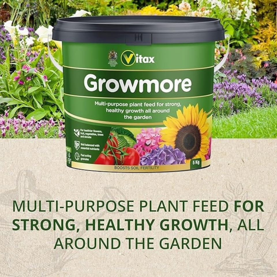 image 1 of Vitax Growmore Fertiliser, 5kg