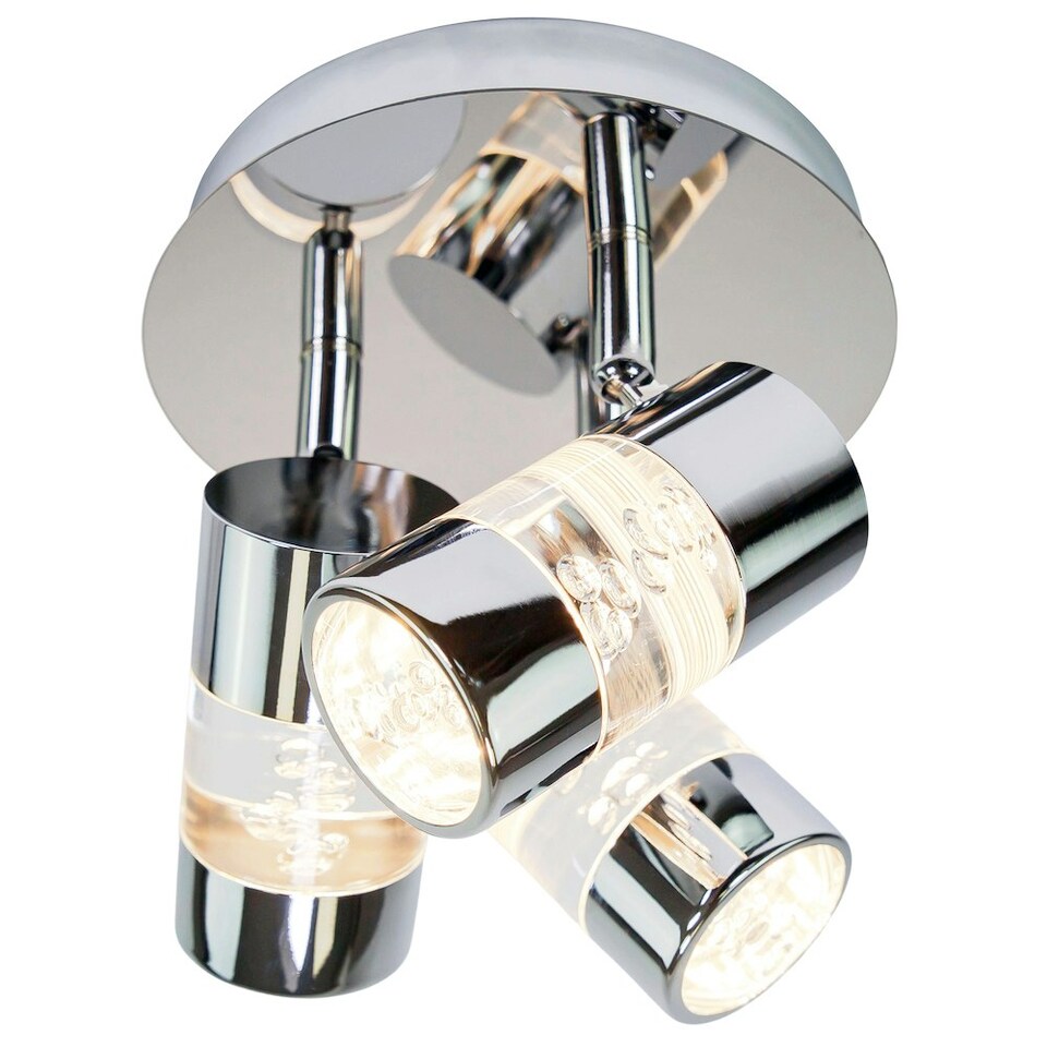 image 1 of Chrome Bathroom Spot Light with LED Bubble Acrylic Heads