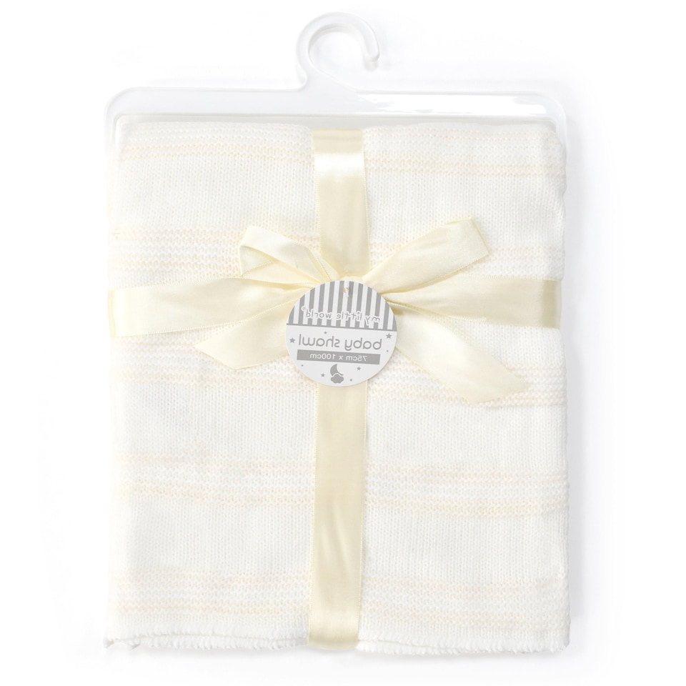 image 1 of Stripes Baby Shawl - 75cm x 100cm