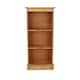 image 4 of Premium Corona 3-Shelf Low Narrow Bookcase - Solid Pine Construction with Wax Finish and Antique Wax Top | Brown | Antique Waxed Pine | One Size | 1