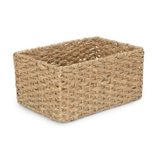 Thatch Grass Woven Storage Basket Green | S