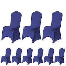 Chair Cover Spandex Polyester Stretch Fabric Dining Slipcovers - 10pcs