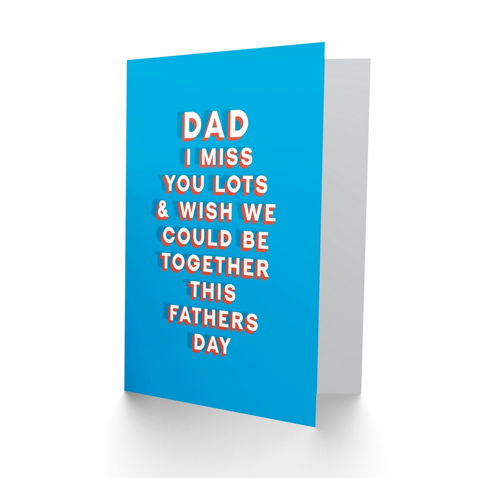 image 1 of Miss You Wish We Could Be Together Fathers Day Dad Card
