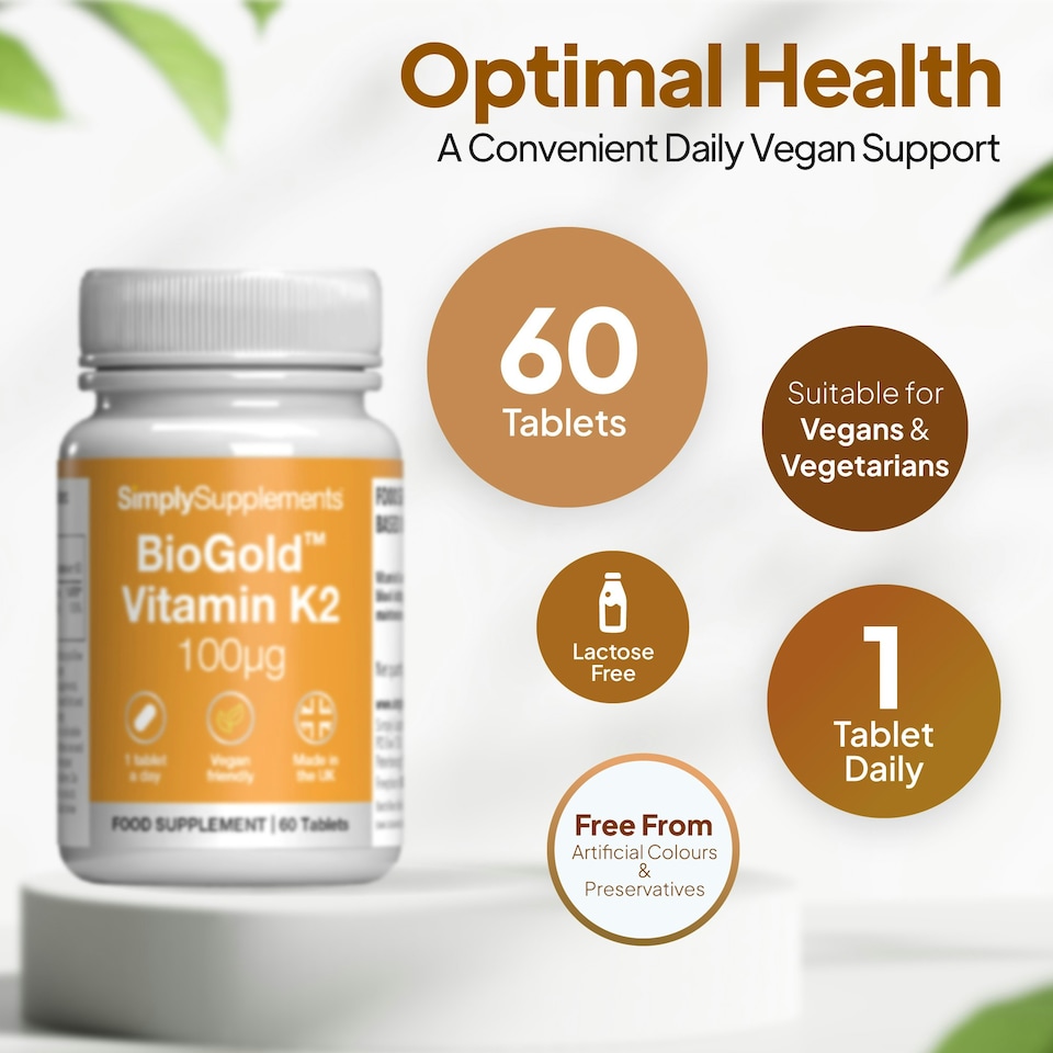image 1 of BioGold Vitamin K2 100mcg - 60 Tablets