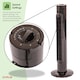 image 3 of Oypla Electrical 30" Free Standing Black 3-Speed Oscillating Tower Cooling Fan