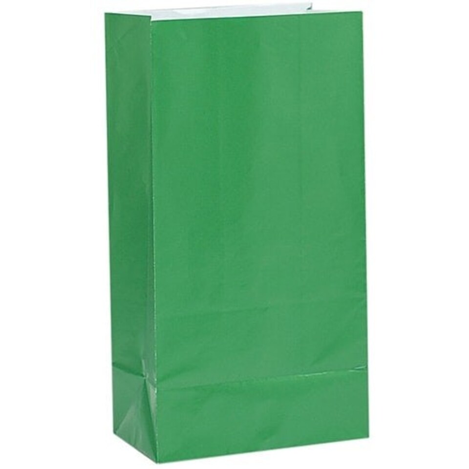 image 1 of Green Paper Party Bag - Pack of 12