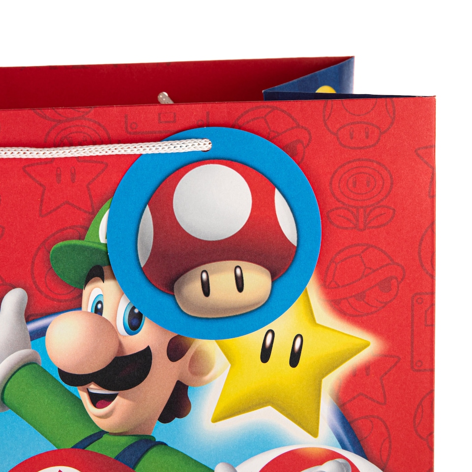 image 1 of Hallmark Pack Of 3 Large Gift Bags - Super Mario Bros Design
