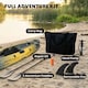 image 7 of Outsunny 2.5' Inflatable Kayak 2-person Sit on Canoe with Paddles | Grey | Yellow, Grey | 381 x 94 x 40 cm