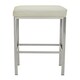 image 2 of Interiors by Premier Baina White Pu And Chrome Finish Bar Stool