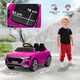 image 5 of AIYAPLAY Audi Q8 E-tron Licensed Electric Car for Kids, 12V Electric Ride on Sportback Design with Remote Control, 4 Suspension Wheels, LED Lights, Music, Horn, for Ages 3-4 - Pink