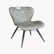 image 2 of Dining Fabric Chair with Metal Legs (Set of 2) - Grey/Black - Assembly Required Grey