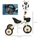 image 7 of AIYAPLAY Trike W/ Adjustable Seat Basket, Kids Tricycle for 2-5 Years Old, White