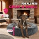 image 8 of Dog Bed Maja - round with long plush, thick padding with raised edge, washable and non-slip | Grey | grey | L | 1