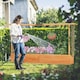 image 4 of COSTWAY Raised Garden Bed Planter Box w/2-Sided Trellis Orange
