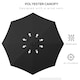 image 3 of Outsunny Garden Parasol Outdoor Tilt Sun Umbrella LED Light Black