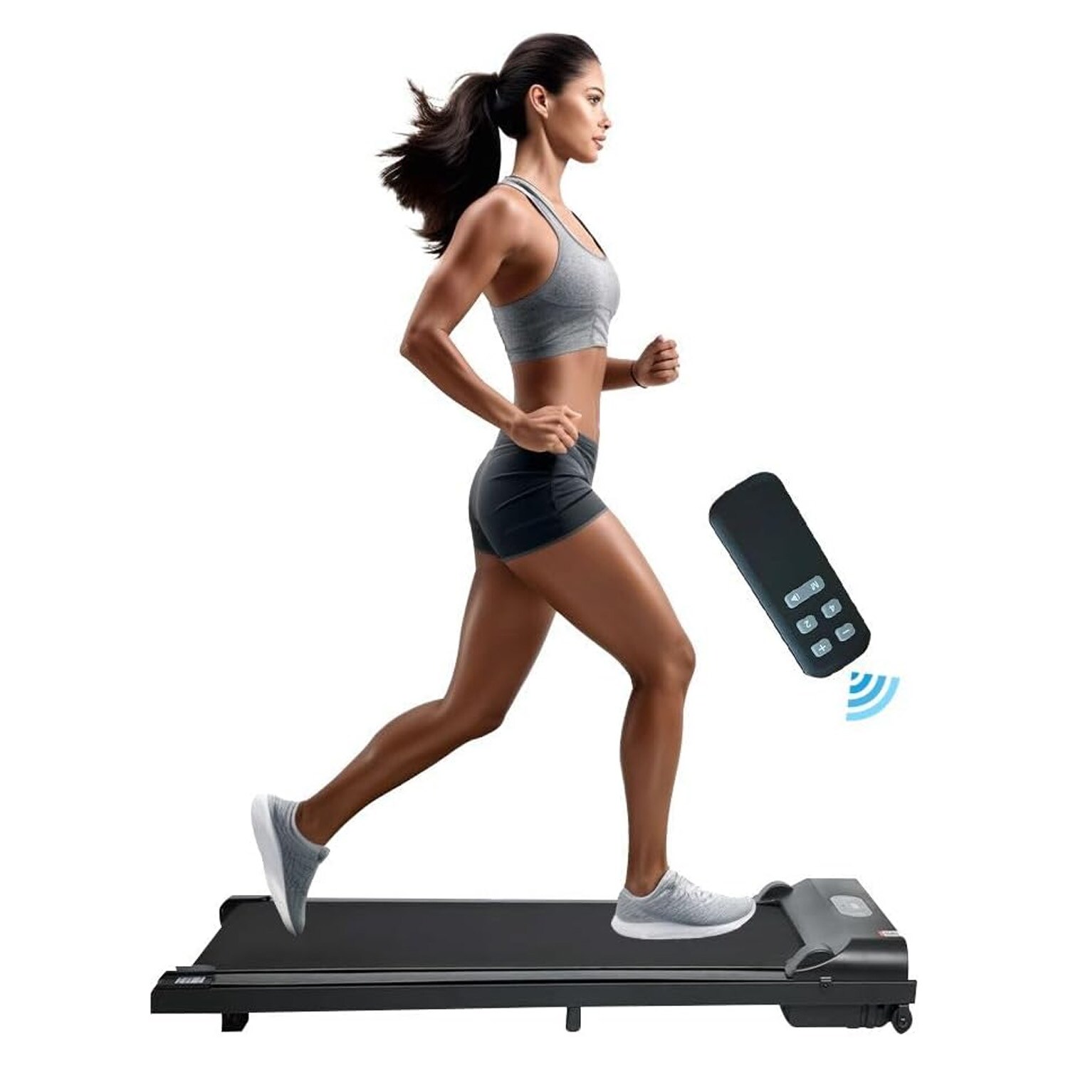 Alivio 2.5HP Under Desk Treadmill, Portable Walking Pad with Remote Control & LCD Display