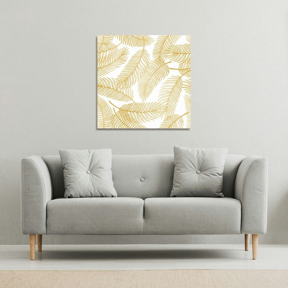 image 1 of Golden Leaves (Canvas Print) 46 x 46 x 4cm