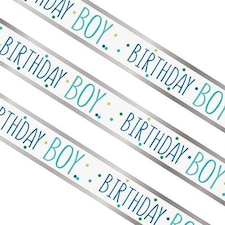 Birthday Boy Foil Banner 274cm Multi