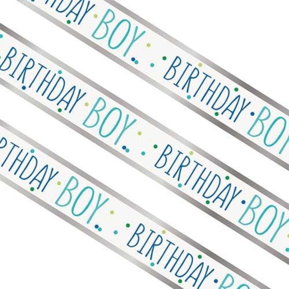 image 1 of Birthday Boy Foil Banner 274cm Multi
