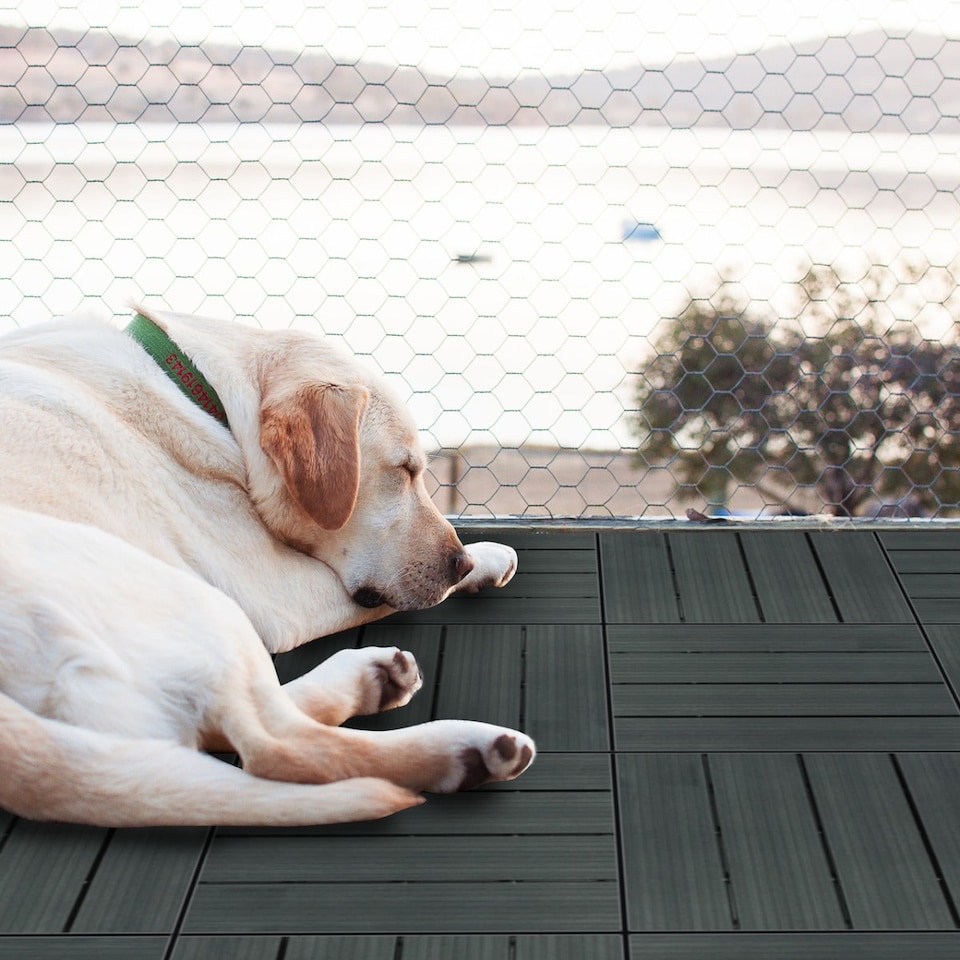 image 1 of 33 x WPC Decking Floor Tiles 30x30cm - Grey