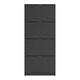 image 2 of Shoes Shoe Cabinet 4 Flip Down Doors and 2 layers in Matt Black