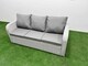 image 5 of Fimous 6 Seater PE Rattan Wicker Garden Furniture Patio Conservatory Sofa Set with Adjustable Lifting Dining or Coffee Table 3 Seater Sofa Love Sofa Big Footstool Side Table
