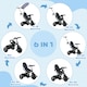 image 7 of HOMCOM 6 in 1 Kids Tricycle w/ Removable Handle for 1.5+ year, Dark Blue