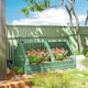 image 9 of Outsunny Raised Garden Bed Planter Box with Greenhouse, Green and Dark Grey