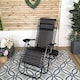 image 2 of Black Multi Position Textoline Zero Gravity Garden Relaxer Chair Lounger