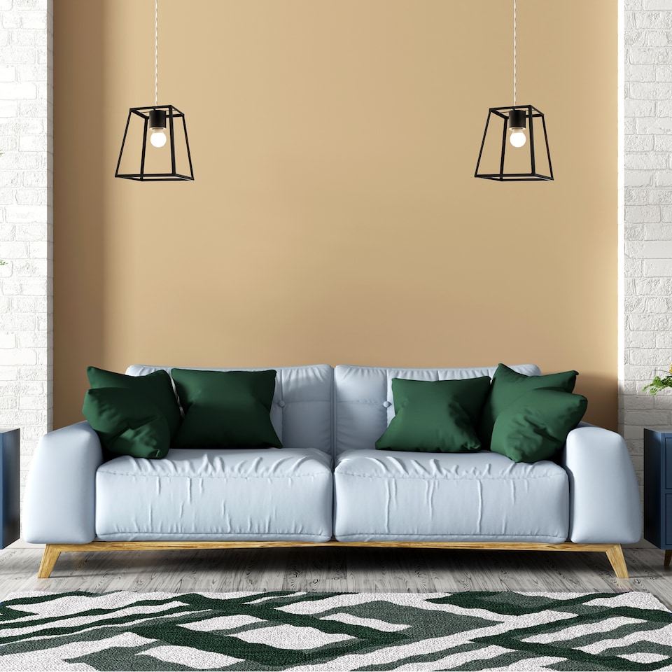 image 1 of Industrial Lantern Pendant Light Shade in Matte Black with Square Top and Bottom | Black