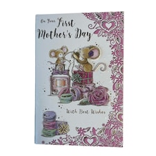 Mouse With Sack of Gifts Design Open Mother's Day Card