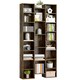 image 1 of HOMCOM 21-Cube Tall Bookcase, Modern Cube Book shelf with 10 Adjustable Shelves, Freestanding Multi-Functional Storage Unit for Living Room, Home Office, Bedroom, 181 x 89.5W cm, Rustic Brown | Brown | Rustic Brown