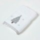 image 1 of Homescapes Silver Christmas Tree Embroidered 100% Cotton Hand Towel | Multi