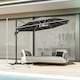 image 7 of Outsunny 3(m) Solar LED Cantilever Parasol Adjustable Garden Umbrella Dark Grey