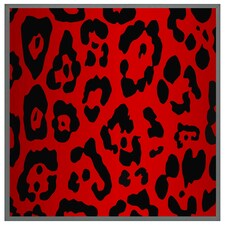 Red leopard print (Picture Frame) Grey | L