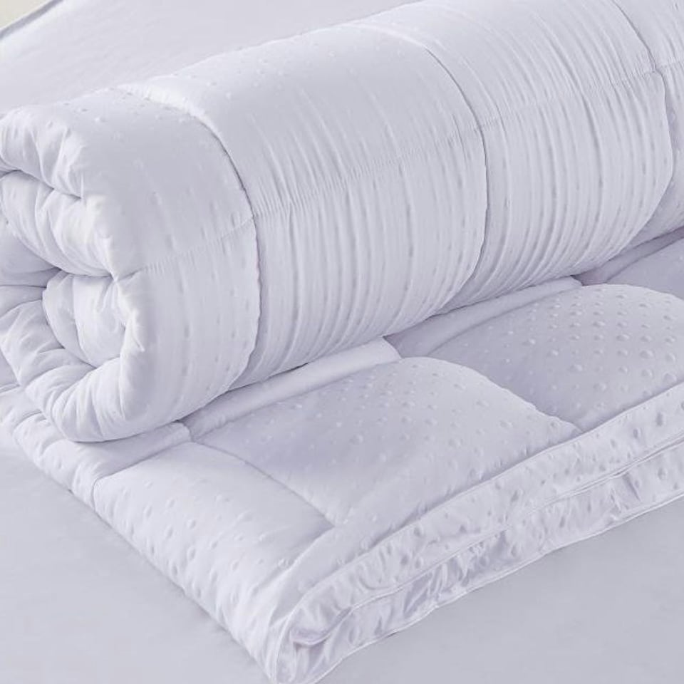 image 1 of 5cm 3D Microfibre Bubble Mattress Topper | White | Double | 1