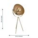 image 9 of First Choice Lighting Pair of Retro Satin Brass Tripod Table Lamps Bronze | Gold