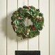 image 2 of 36cm Bauble and Pinecone Hanging Christmas Wreath with Red Berries