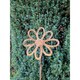 image 1 of 5 Feet Flowering Daisy Plant Pin Garden Art (Pack of 3) - Bare Metal/Ready to Rust