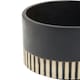 image 5 of Interiors by Premier Small Ceramic Planter, Modern Black and Gold Planter for Indoor Plants, Drum-shaped Ceramic Planter for Home Black