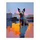 image 3 of Waiting His Master Terrier Dog Portrait Black Framed Wall Art Print A4