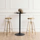 image 2 of Ibiza Tall Round Bar Table with Black Ash Top and Matt Black Base